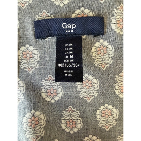 Gap Navy Coral Floral Scoop Neck Racerback Lightweight Rayon Maxi Dress Size M - Picture 8 of 8